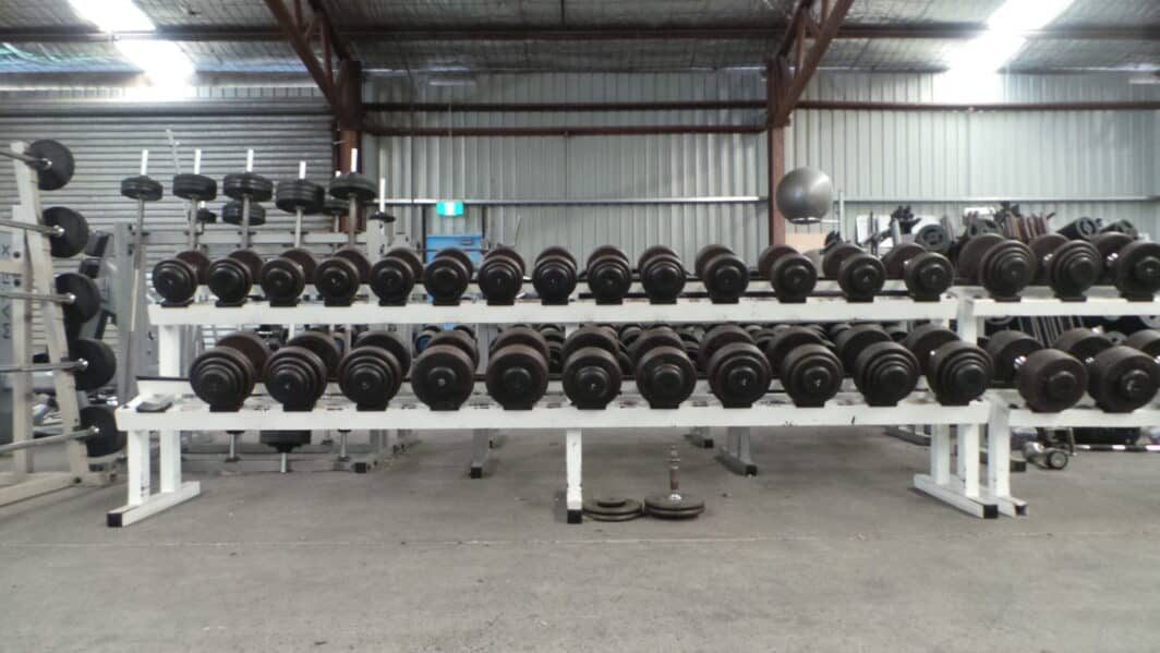 Australian Barbell Co. Steel Dumbbell Set 10kg to 52.5kg used gym equipment