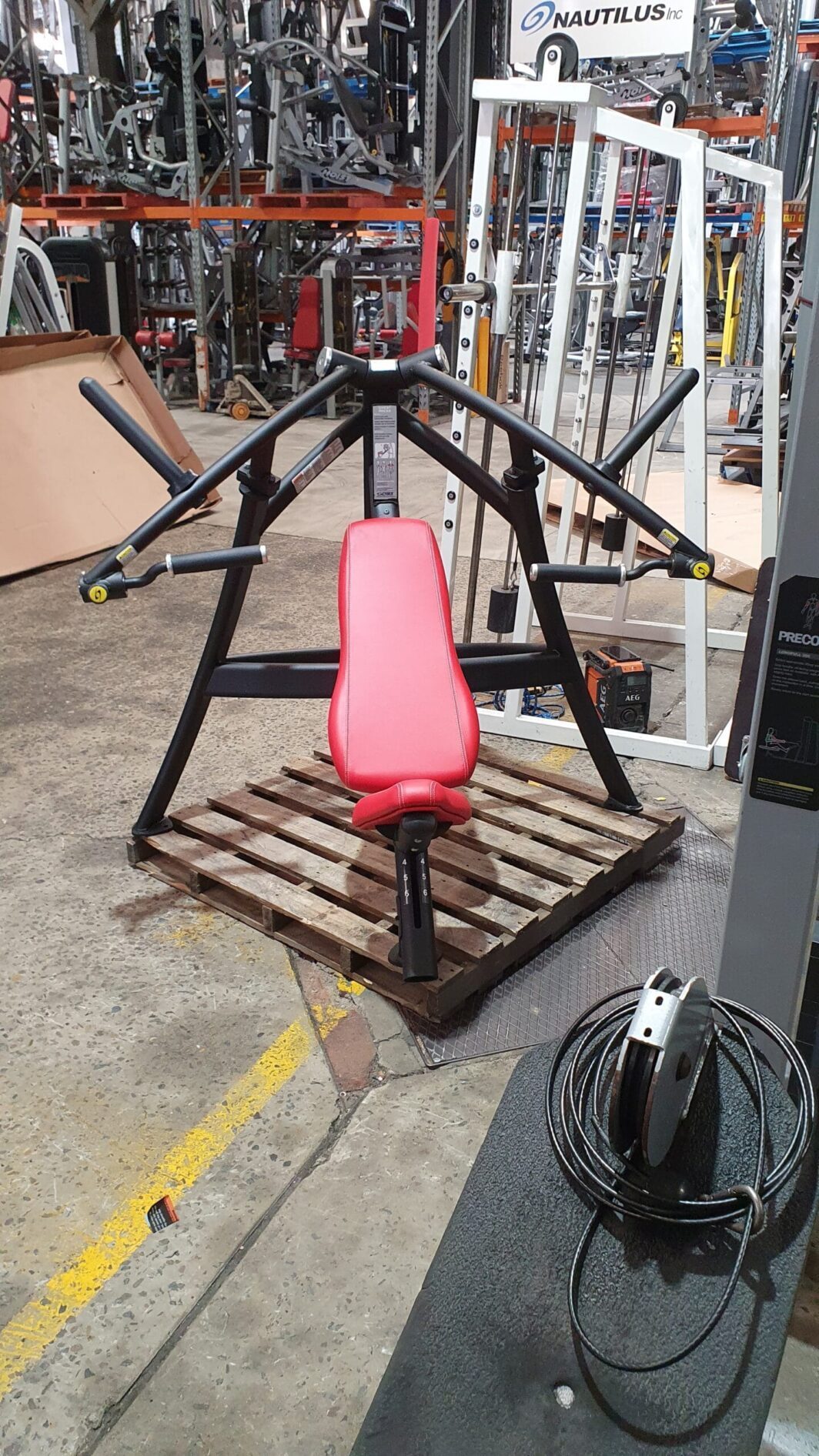 CYBEX Plate Loaded Chest Press front view second hand gym equipment