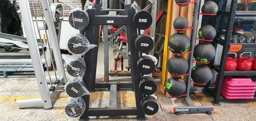 Curl n Straight Barbell Set with Rack second hand gym equipment