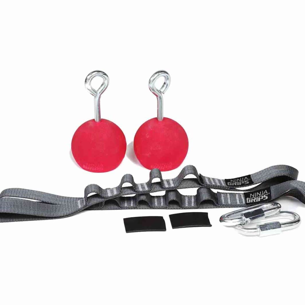 Ninja Grips Spheres 3″ Red with rope and carabiner