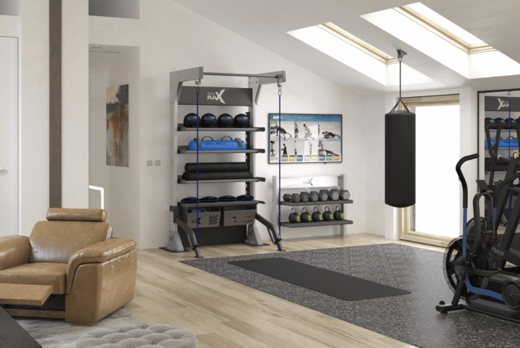 GYMRAX Free Anchor System in a home gym setting