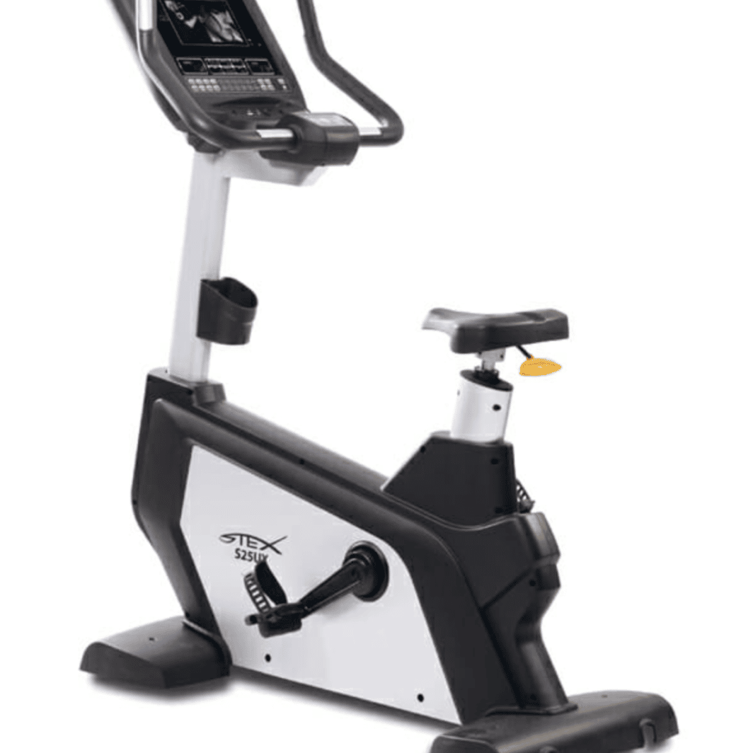 STEX S25RX(i) LCD Recumbent Bike gym equipment rear 3/4 side view