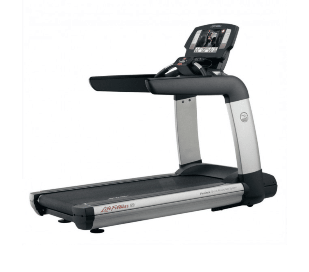life fitness 95t treadmill rear 3/4 view