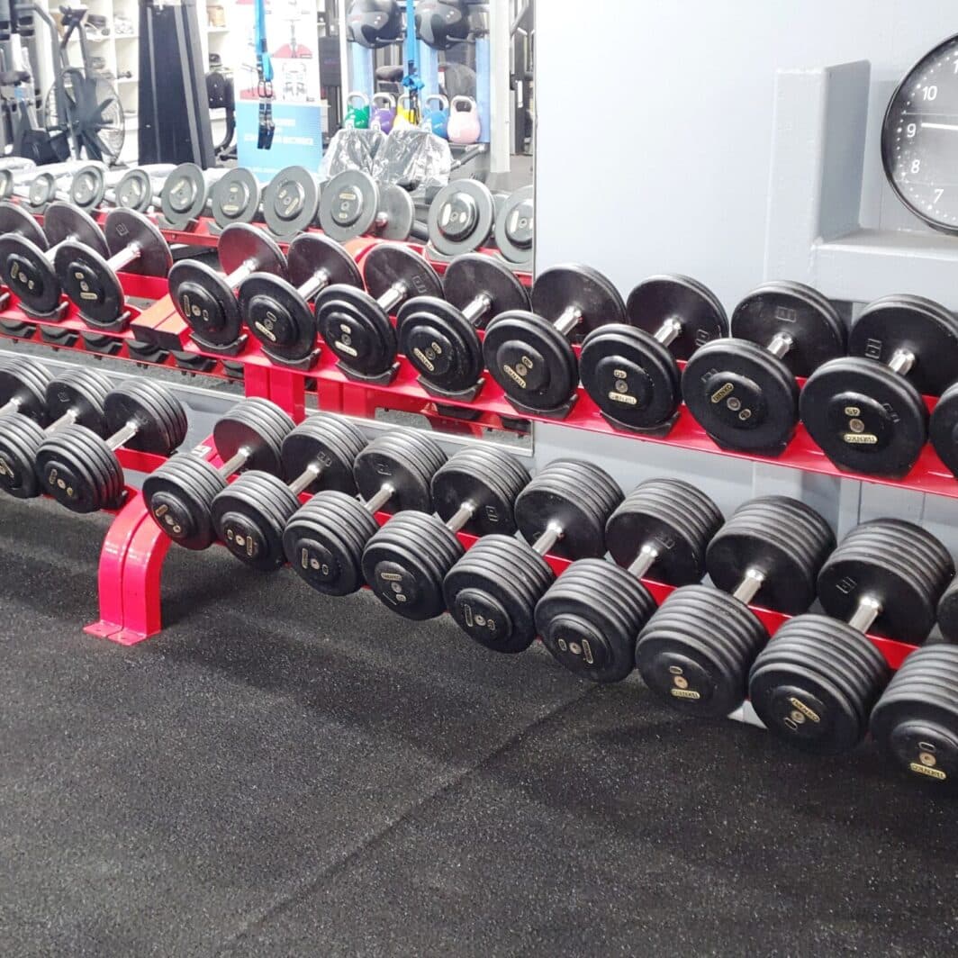 IVANKO Dumbbell Set with Rack used gym equipment
