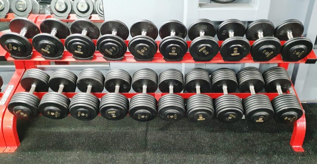 IVANKO Dumbbell Set with Rack ex gym equipment for sale
