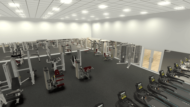 internal view of gym design