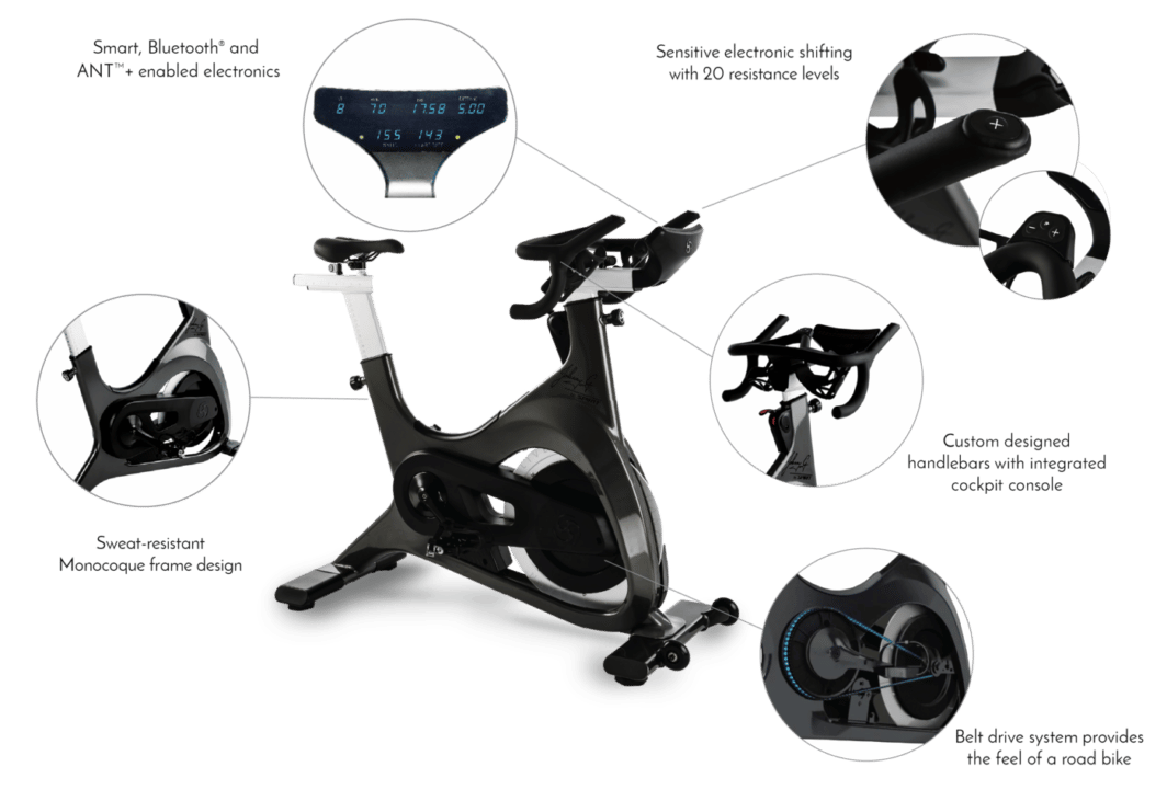 Johnny G Spin Bike by Spirit features